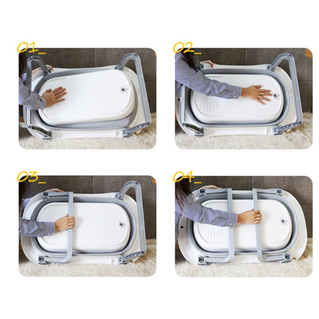 Babyhood BH-326GW Składana Wanienka Dziecięca Comfort Szara