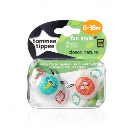 Tommee Tippee Smoczek uspokajający Fun Style 6-18m