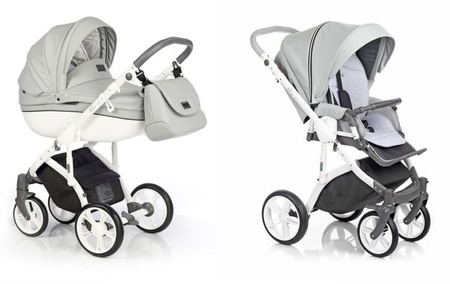 Roan Bass Soft Wózek Głęboko-spacerowy 2w1 Dove White