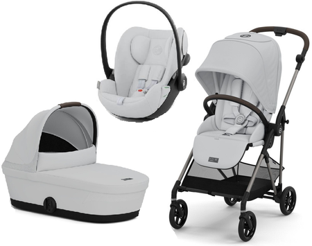 Cybex Melio Wózek Głeboko-Spacerowy Fog Grey + Cloud G I-Size