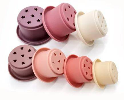 Baby in World Kubki Silikonowe sens. Powder Rose