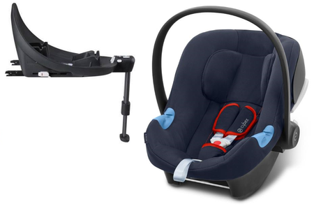 Cybex Aton B I-Size Fotelilk Samochodowy 0-13 kg Bay Blue + Cybex Baza M