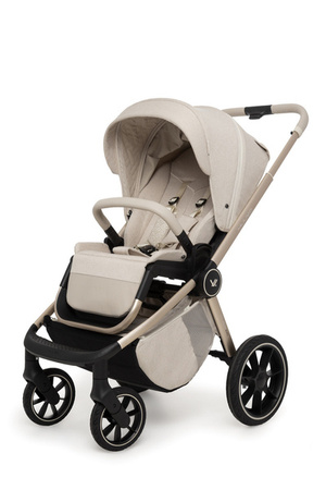 Muuvo Quick Boho Wózek Głęboko-Spacerowy Beige + Cybex Aton B2 i-Size Fotelik Samochodowy 0-13kg + Baza One Volcano Black