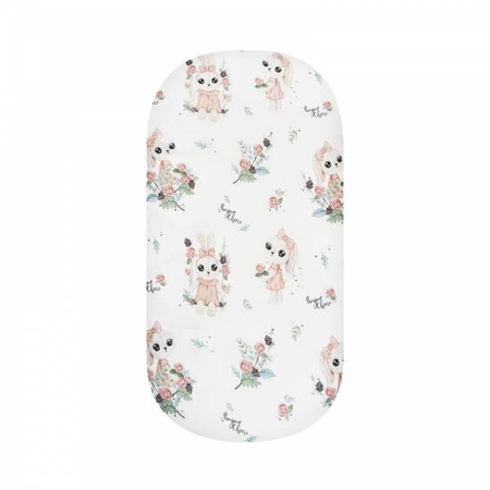 Bambusowe Prześcieradło Do Dostawki Romantyczny Królik Rozmiar 50x90 cm