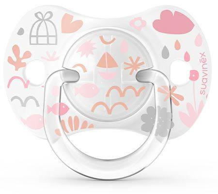 Suavinex SX Pro Smoczek Fizjologiczny Silikonowy 0-6m 2szt Różowy