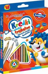 St. Majewski Kredki Ołówkowe Trójkątne Bambino 18 Kolorów