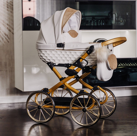 Adbor Lulu Wózek dla Lalek Ekoskóra 04