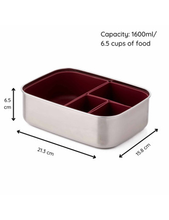 Ecorascals BENTO Lunch Box Bordowy