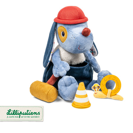 Lilliputiens Przytulanka aktywizująca wielofunkcyjna z akcesoriami Piesek Jules 9 m+