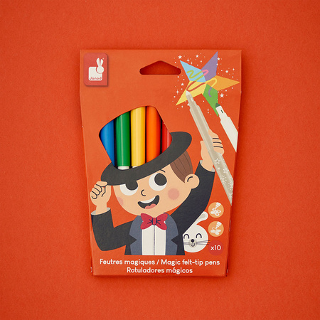 Janod Magiczne flamastry zmieniające kolor 10 kolorów 3+