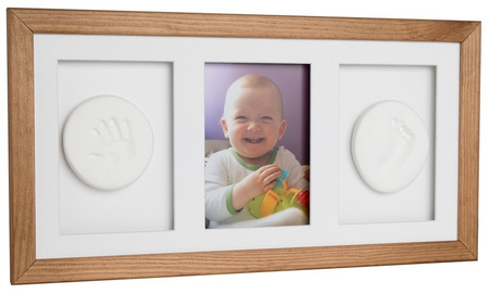 Odcisk Bobasa - Potrójna Ramka z Glinką Brązowa