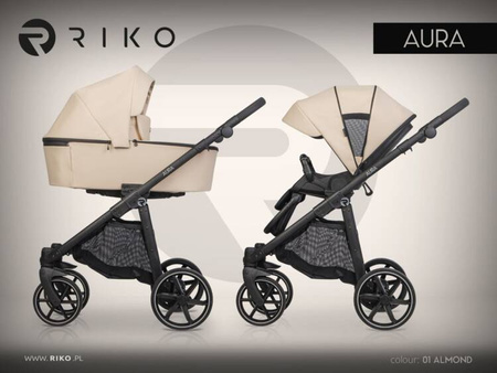 Riko Aura Wózek Głęboko-Spacerowy 01 Almond