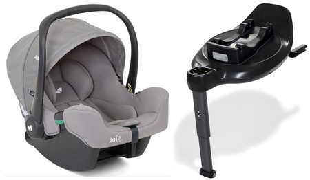 Joie I-Snug 2 Fotelik Samochodowy 0-13 kg Grey Flannel + Joie I-Base Encore Baza Obrotowa