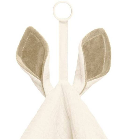 Bibs Cuddle Cloth Kangoroo Pieluszka Przytulanka z Zawieszką Na Smoczek Ivory