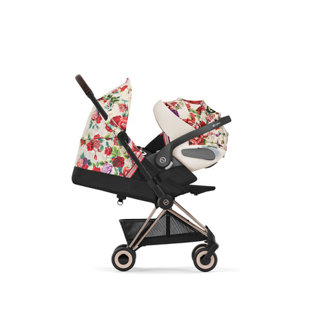 Cybex Coya Wózek Spacerowy Spring Blossom Light + Cybex Coya Moskitiera Black