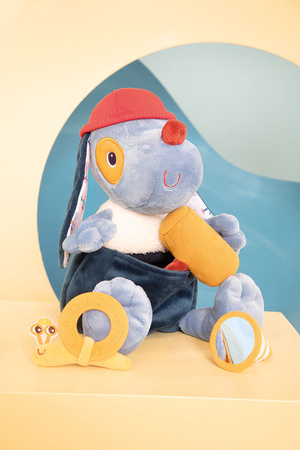 Lilliputiens Przytulanka aktywizująca wielofunkcyjna z akcesoriami Piesek Jules 9 m+