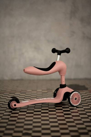 Scootandride Highwaykick 1 Jeździk i Hulajnoga 2w1 1-5 lat Rose + Canpol Babies Termoopakowanie