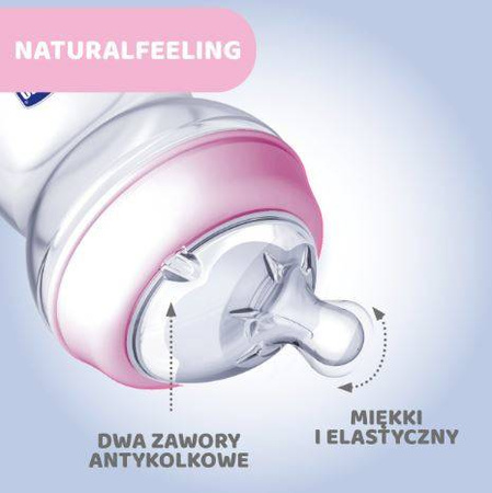 Chicco Butelka Natural Feeling Plastikowa 0m+ 150 ml