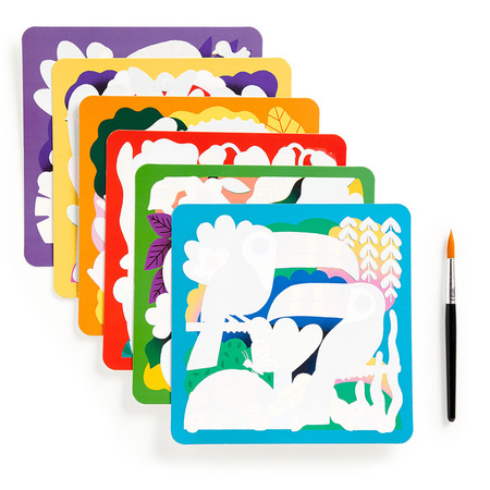 Mudpuppy Kolorowanka wodna wielorazowa Magia kolorów Las deszczowy 2+