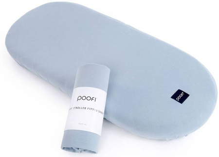 Poofi Prześcieradło do Wózka Organic Dusty Blue PF 648