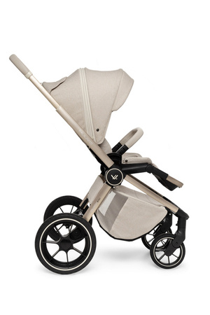 Muuvo Quick Boho Wózek Głęboko-Spacerowy Beige + Cybex Aton B2 i-Size Fotelik Samochodowy 0-13kg + Baza One Volcano Black