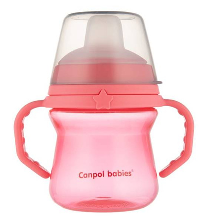 Canpol Babies FirstCup Kubek z Silikonowym Ustnikiem 150ml Różowy 56/614_pin