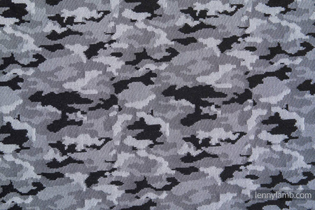 LennyLamb Nosidełko Dla Dzieci WRAP-TAI MINI Bawełna Splot Żakardowy z Kapturem Szare Moro