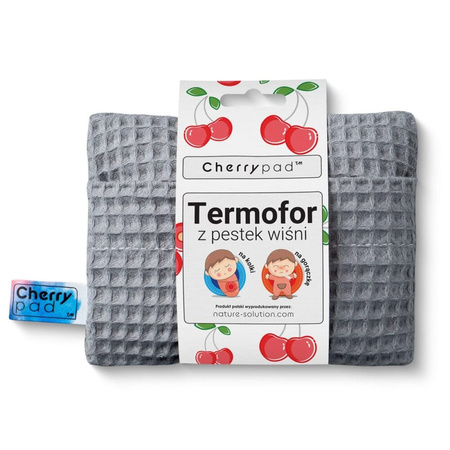Cherrypad Wafel Termofor z Pestkami Wiśni Szary