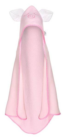Bocioland Okrycie Kąpielowe 80X80cm Uszy Róż Świnka BOC0122