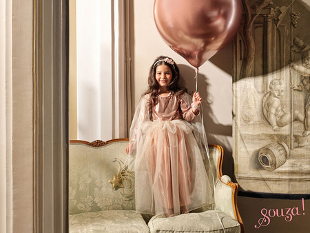 Souza! Sukienka wizytowa tiulowa z rękawami Philou 5-7 lat