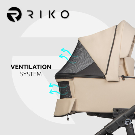 Riko Aura Wózek Głęboko-Spacerowy 01 Almond