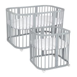 Waldin Łóżeczko Dziecięce 7w1 z Materacem Szare