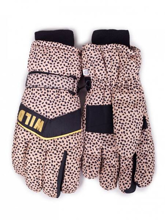 Yo! Rękawiczki Narciarskie Damskie w Panterkę