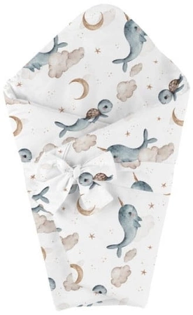 Waldin Kołdra Bambusowa 75x75 Wieloryb Biały