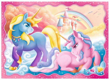 Trefl Puzzle 4w1 Magiczny Świat Jednorożców 34321
