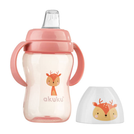 Akuku Bidon Niekapek z Miękkim Ustnikiem Jelonek