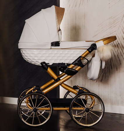 Adbor Lulu Wózek dla Lalek Ekoskóra 04