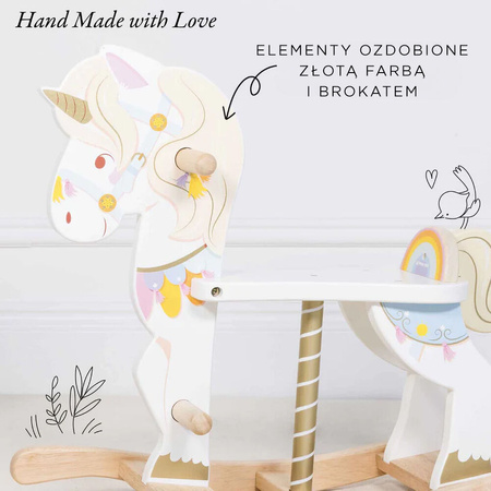 Le Toy Van Drewniany Jednorożec Konik na Biegunach