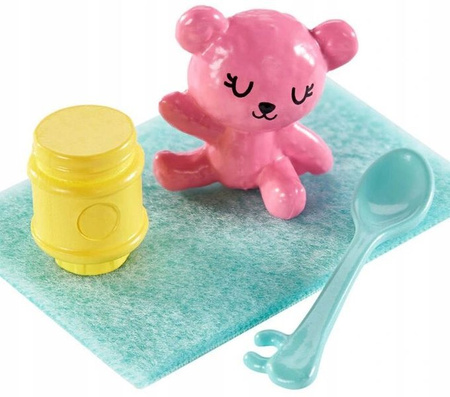 Barbie Opiekunka Lalka + Bobas + Akcesoria GRP10 GRP12