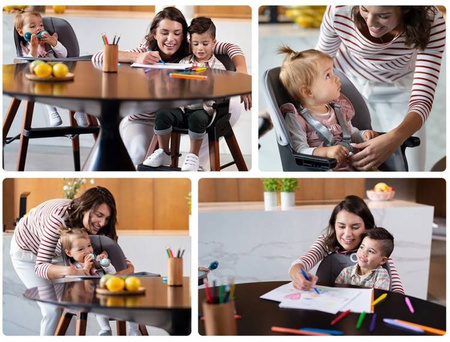 Lionelo Mona Krzesełko Do Karmienia Black Onyx