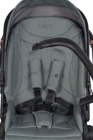 Cavoe Avec 2024 Wózek Głęboko-Spacerowy Bliźniaczy 2w1 Boho Green