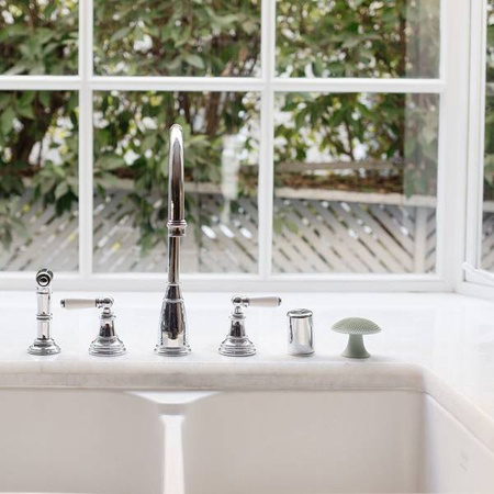 EZPZ Silikonowa Myjka Czyścik Do Naczyń Bez Bakterii Szary Pastelowa Zieleń