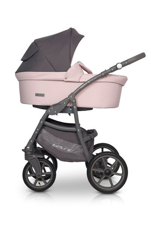 Riko Basic Pastel Wózek Głęboko-Spacerowy 2w1 Powder Pink