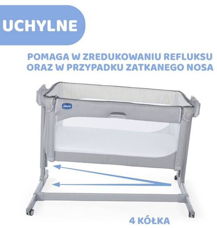 Chicco Next2Me Magic New 2023 Łóżeczko Dostawne Dla Dzieci White Snow