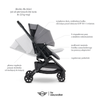 [OUTLET] Mini by Easywalker Buggy Turn Kompaktowy Wózek Spacerowy z Obrotowym Siedziskiem 360 Soho Grey 