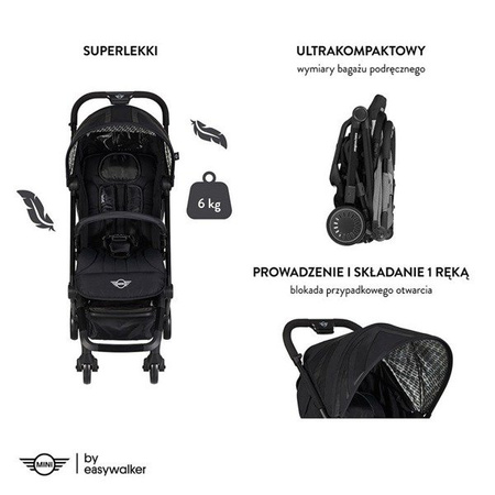 MINI by Easywalker Buggy XS Wózek spacerowy z osłonką przeciwdeszczową Union Jack Classic
