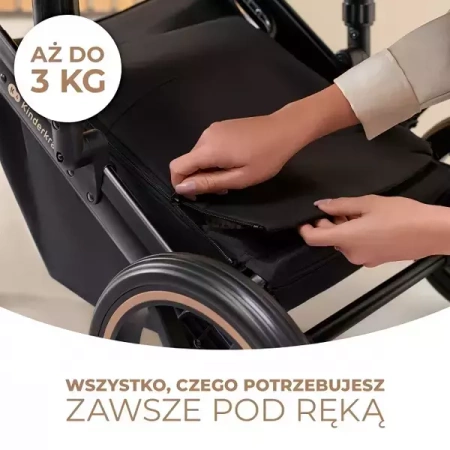Kinderkraft Prime 2 Wózek Głęboko-Spacerowy + Fotelik Zestaw 3w1 Shadow Grey