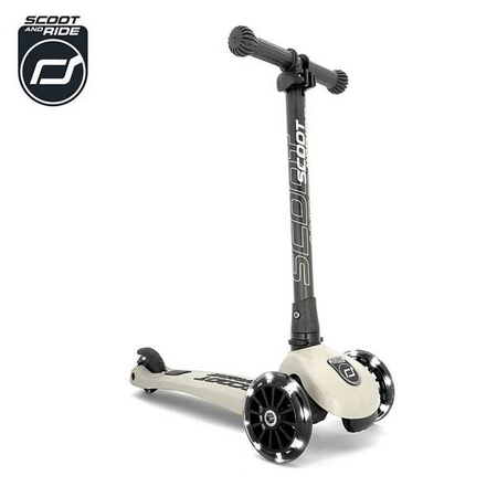 Scootandride Highwaykick 3 LED Hulajnoga Składana ze Świecącymi Kółkami 3+ Ash