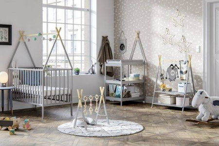 ATB Łóżeczko Niemowlęce 120×60 Tipi Białe