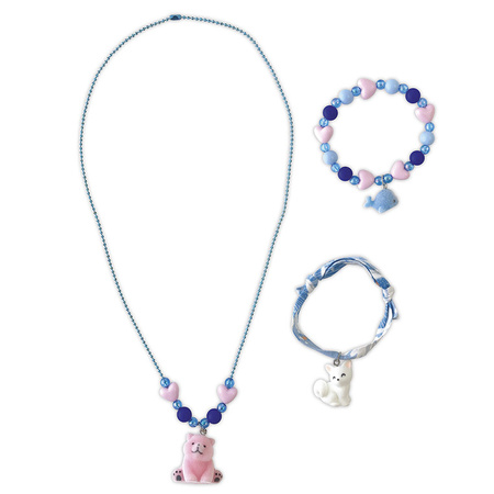 Janod Zestaw kreatywny do tworzenia biżuterii z zawieszkami Małe zwierzątka 6+